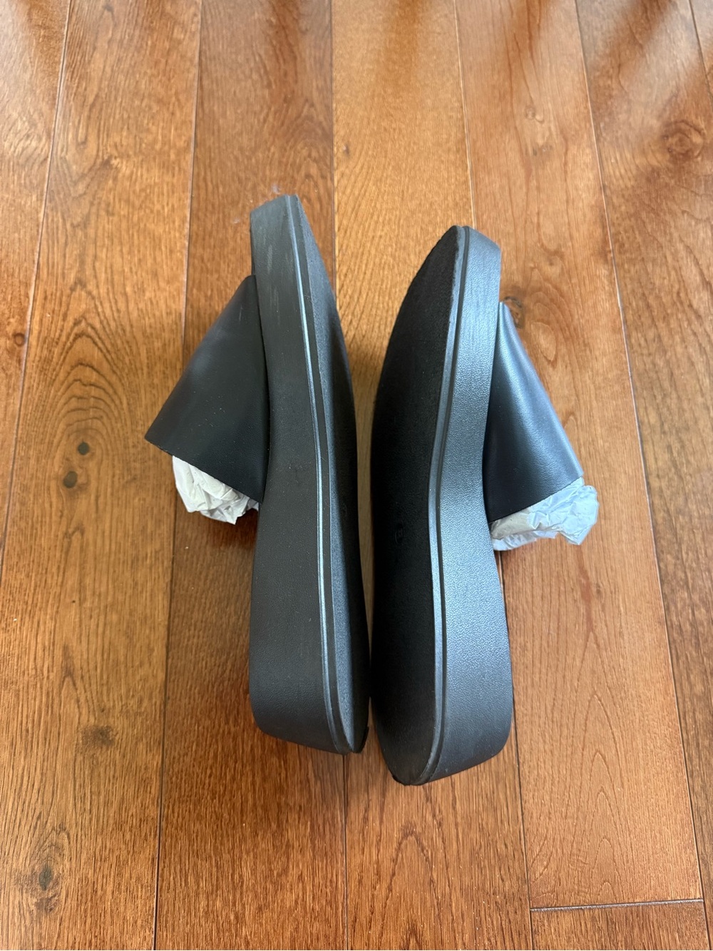 Vintage square toe platform black sandals - Picture 4 of 4